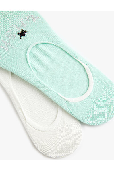 Koton Комплект от 2 чорапи с шарка на сърце - Многоцветни