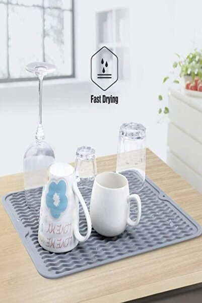 safestore Pratik Silikon Bulaşık Kurutma Matı Bulaşıklık Bulaşık Altlığı Bula...