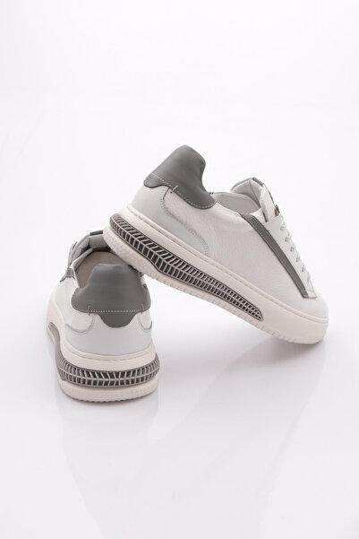 DGN Erkek Bağcıklı Sneakers Ayakkabı Beyaz 68553617