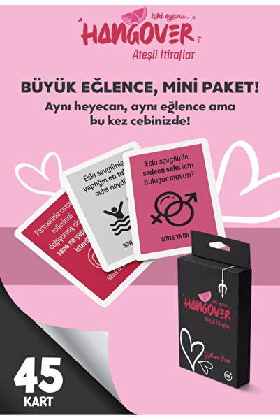 Genel Markalar Mini Hangover Ateşli İtiraflar İçki Oyunu - Çiftlere Özel Sevgili Oyunu Sevgililer Günü Hediyesi