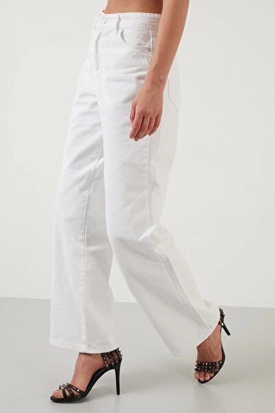 MAKRAS EXCLUSIVE A199606 Jeans High Waist Boyfriend Loose Wide Leg Denim Pants