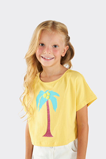 Panço LowSleeveT-ShirtwithPrintDetail