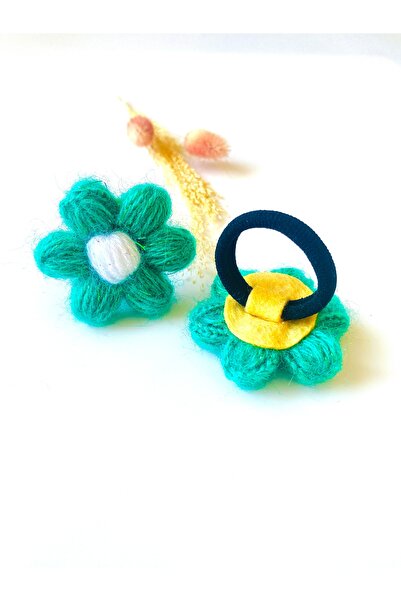 seyranat Pachet de 2 agrafe de păr elastic pentru fetiță, cu plasă de culoare...