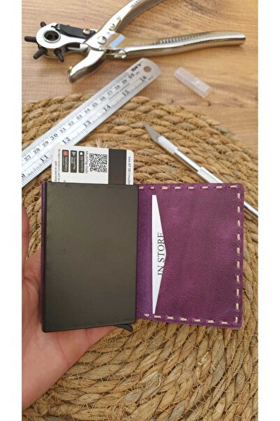 GoGoPlus Monies Mechanismed Hand Stitched Card Holder