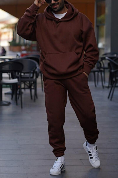 ruNadeS Ανδρικό Σετ Φούτερ Oversize Kangaroo Pocket Leg - Home Wear