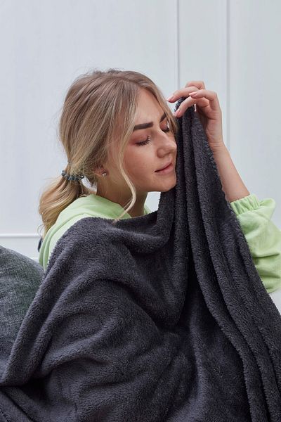 Mislina Home Anthracite Deluxe Wellsoft with Tv Blanket - Single, 150X200 cm