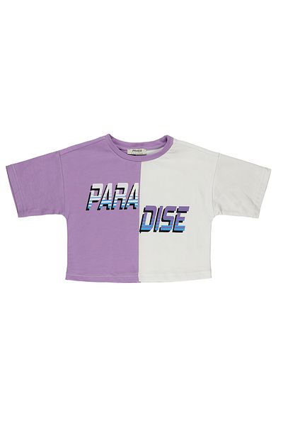 Panço Bedrucktes, detailliertes T-Shirt für Mädchen