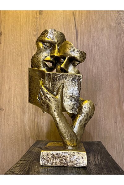 Ephesus Hediyelik Dekoratif Kitap Okuyan Heykel Biblo 36 cm