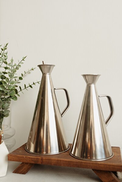 Dekorzdükkan Valery 2-Piece Stainless Steel Oil Pot Set