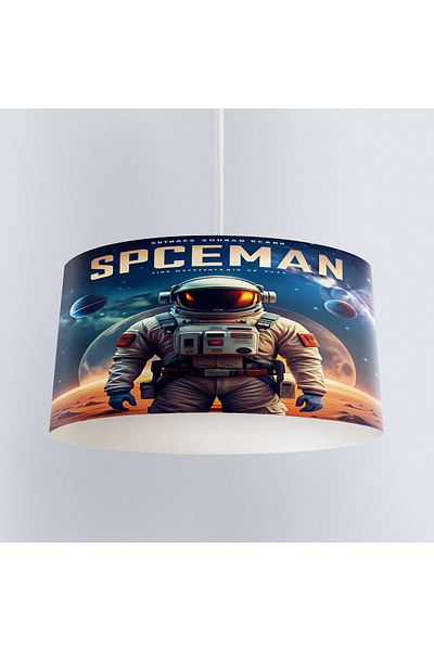 Else Dekor Astronaut Space Planet Patterned Children's Room Pendant Chandelier Model