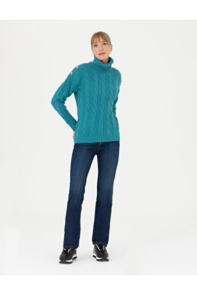 Pierre Cardin Petrol Regular Fit Balıkçı Yaka Kazak 50276220-VR102