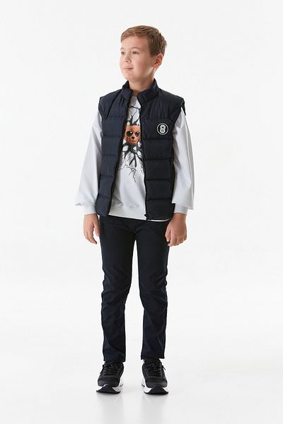 Fulla Moda Zippered Stand Collar Boy's Inflatable Vest