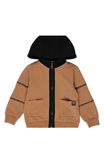 Panço Erkek Bebek Kapüşonlu Camel Sweatshirt