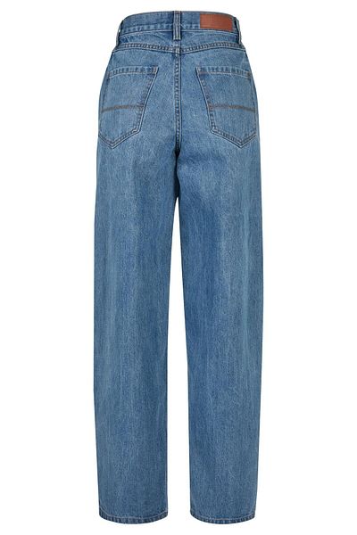 Urban Classics Damen Kadın Yüksek Bel 90'lar Geniş Paça Kot Pantolon