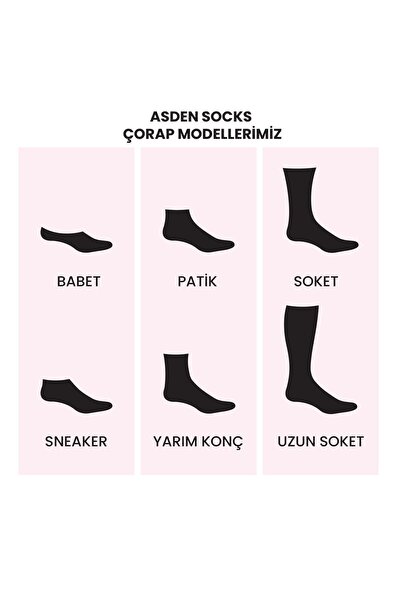 ASDEN Дамски чорапи Black Bamboo - 6 чифта, подходящи за пране, без шев на пръстите