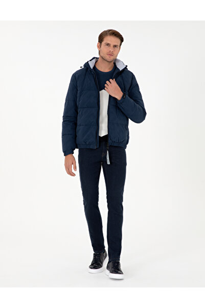 Pierre Cardin Lacivert Kapüşonlu Spor Mont 50291793-VR033