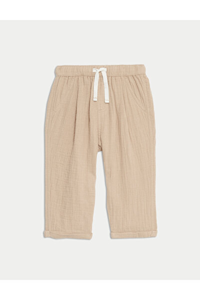 Marks & Spencer Saf Pamuklu Regular Fit Pantolon (0-3 Yaş)
