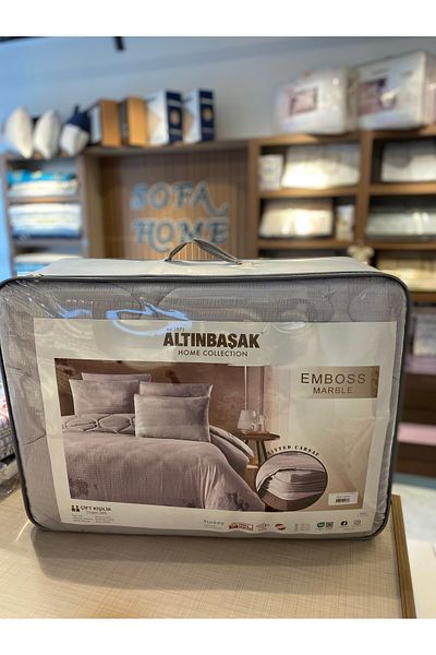 Altınbaşak Emboss Ribbed Marble Double Sleeping Set