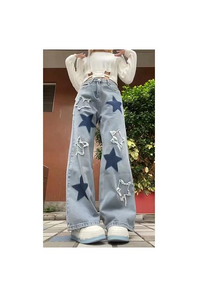 EDVESS Star Detailed Jeans Trousers