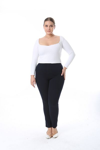 özle fashion Women's Large Size Skinny Leg Full Lycra Jeans Washed High Waist Trousers