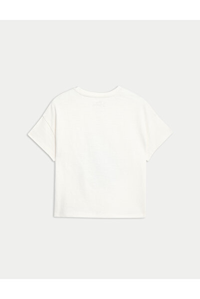 Marks & Spencer Saf Pamuklu Disney Princess™ T-shirt (2-8 YAŞ)