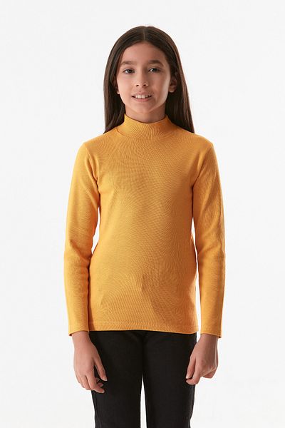 Fulla Moda Basic Stand Collar Girl's Bodysuit