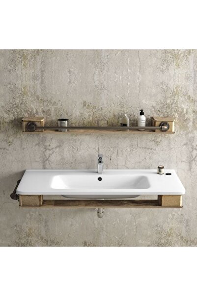 SANOVİT Sanovit Urban 105 cm Konsollu Lavabo Beyaz Renk