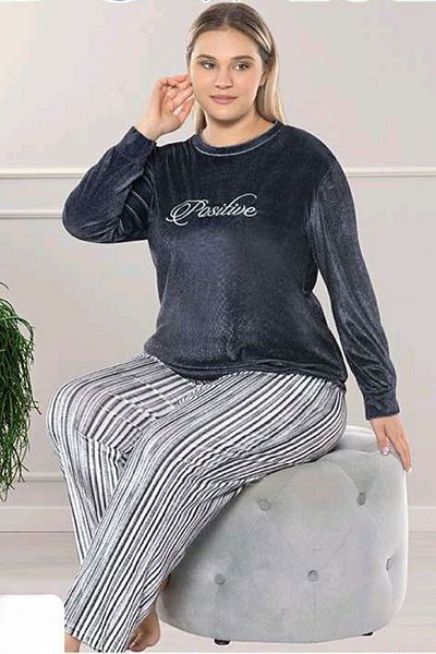 DOWRY SET DE PIJAMALE ELEGANT DIN CATEFAN MÂNECĂ LUNGĂ PENTRU FEMEI
