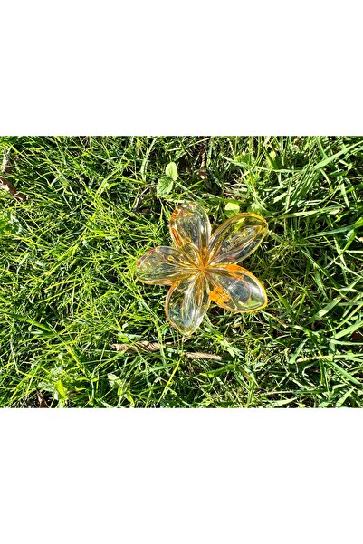 alhifa Жовта прозора квітка лотоса, блискуча акрилова жіноча шпилька