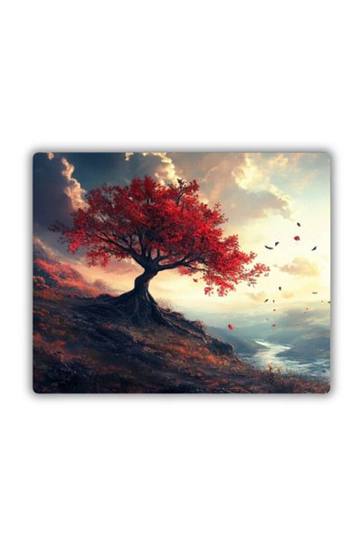 lili hediyelik Mouse Pad με μοτίβο κόκκινο δέντρο 22x18 cm