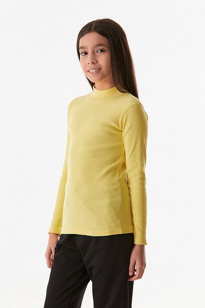 Fulla Moda Ribbed Stand Collar Girl's Bodysuit