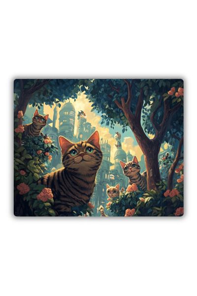 lili hediyelik Ποντίκι με στάμπα Cats World 22x18 cm