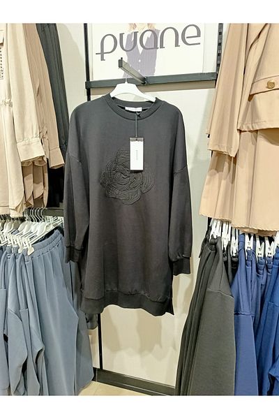 Puane Γυναικείο τουνίκ με μοτίβο με 2 κλωστές μπροστά 10591