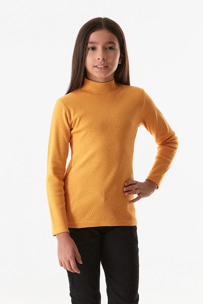 Fulla Moda Basic Stand Collar Girl's Bodysuit