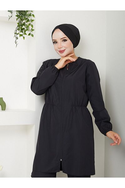 DLC Tekstil Hijab Elastic Waist 2 Piece Swimsuit Set with Bonnet Gift
