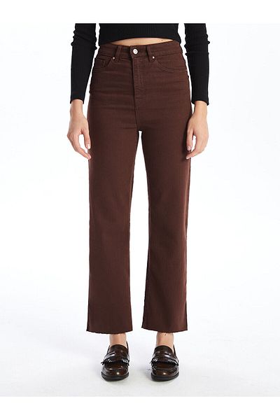 LC Waikiki Xside Brown Wideleg Women's Jean Pants