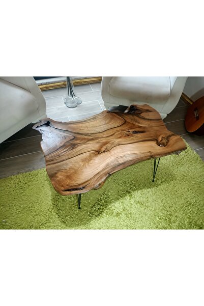 TRENDY CARPENTER Masif Doğal Ceviz Orta Sehpa 80cm x 45cm