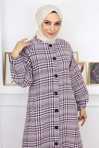 Moda Mihram itone MontDüğmeli Chanel Kapitone Mont