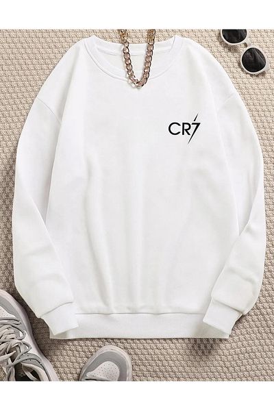 Massgai Φούτερ Cristiano Ronaldo Cr7 Unisex Oversize - Crew Neck, Signature Printed Design