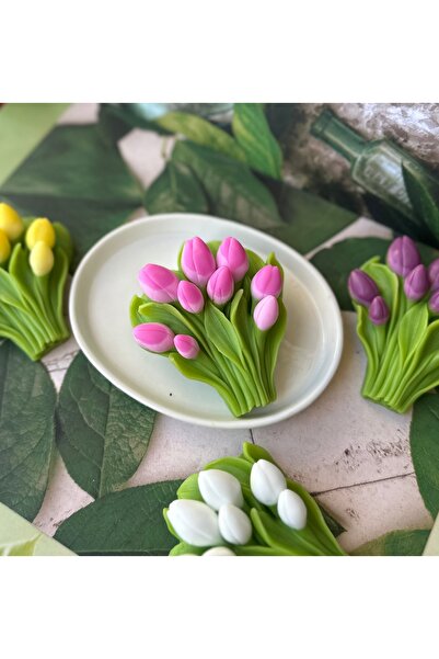 Şirin Pink Pink Tulip Bunch Handmade Scented Soap