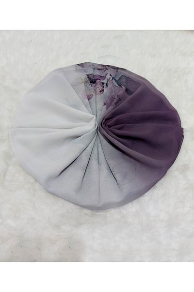 istanbul prensesleri Patterned Chiffon Shawl Gradient Floral Model