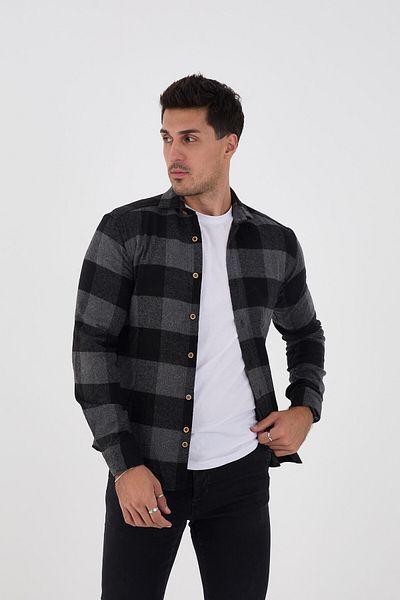 jack carisma Lumberjack Checked Slim Fit Men's Shirt