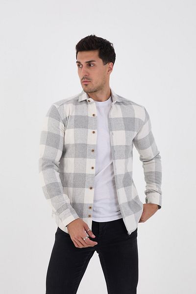 jack carisma Lumberjack Checked Slim Fit Men's Shirt