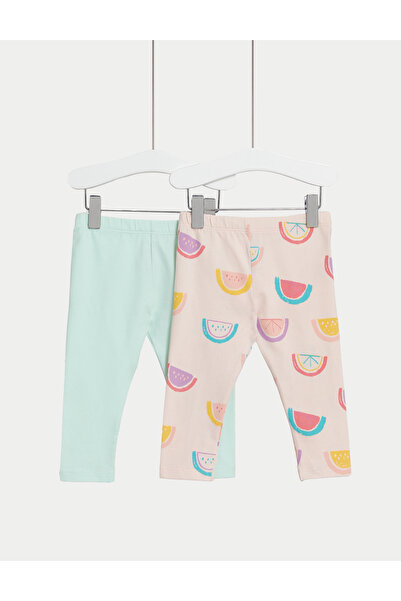 Marks & Spencer 2'li Desenli Legging Tayt (0-3 Yaş)