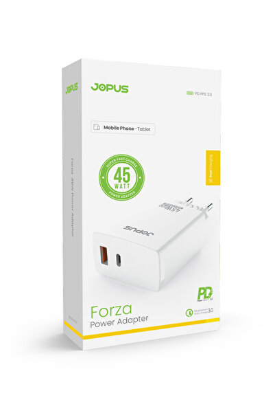 Jopus USB / PD Çıkışlı QC 3.0A 45W Hızlı Şarj Cihazı Jopus JO-S06