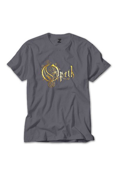 Z zepplin Κλασικό γκρι μπλουζάκι με λογότυπο Opeth