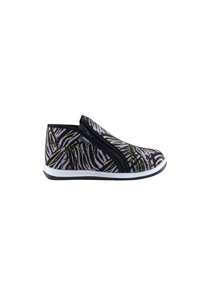 Panço Kız Çocuk Zebra Desenli Panduf
