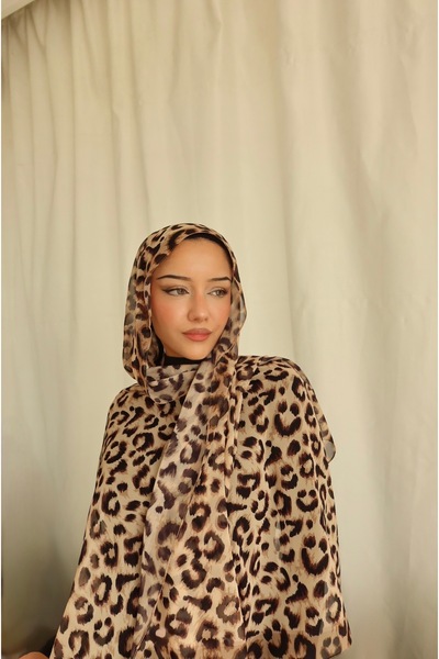 Leopar Orijinal Desen Şal/leopard Pritented Hijab