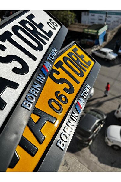 BMASTORE06 Bma Born In M Town Enjeksiyon Baskılı Oto Plakalık (1 TAKIM, 2 ADET)