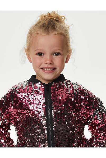 Marks & Spencer Regular Fit Payetli Bomber Ceket 2-7 Yaş